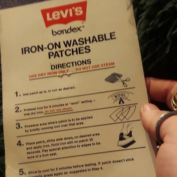 1970s levis deadstock.set of 2 iron on band aid patches. Doing the Nelly rhing..